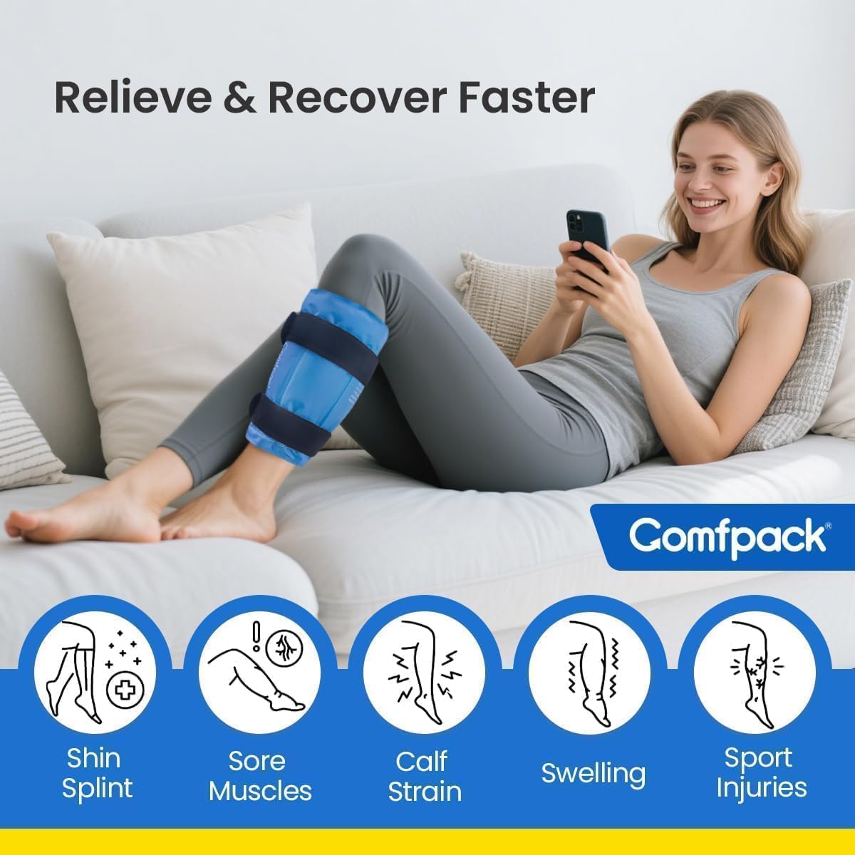 Comfpack compression et froid 2-en-1 pour un soutien.