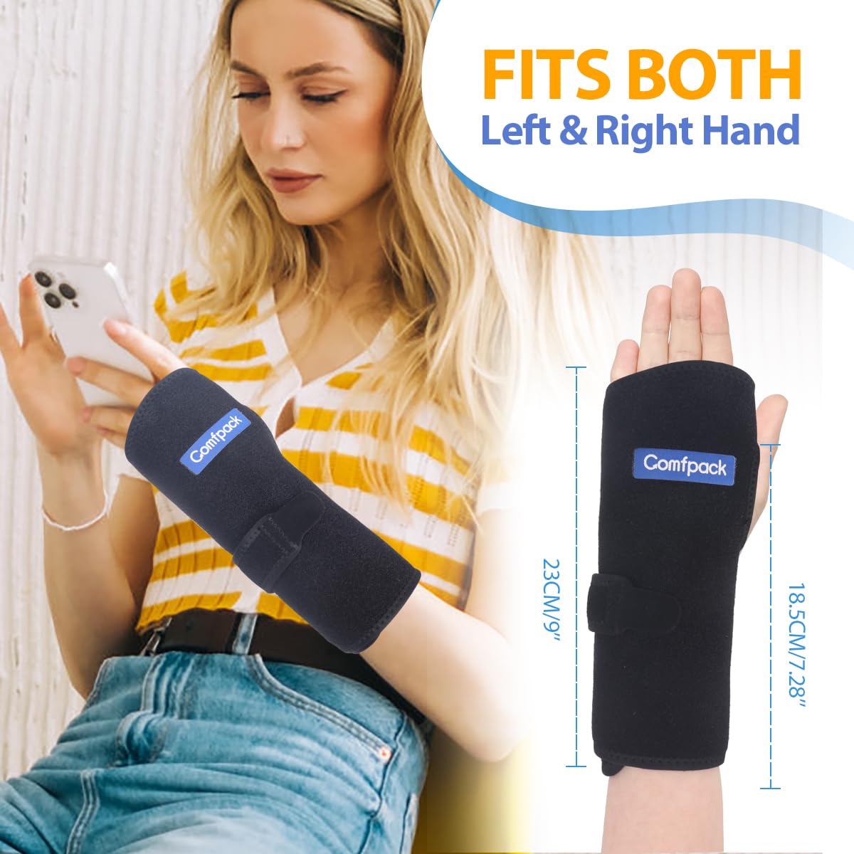 Comfpack confort soutien poignet: maintien confortable pendant les tâches journalières.