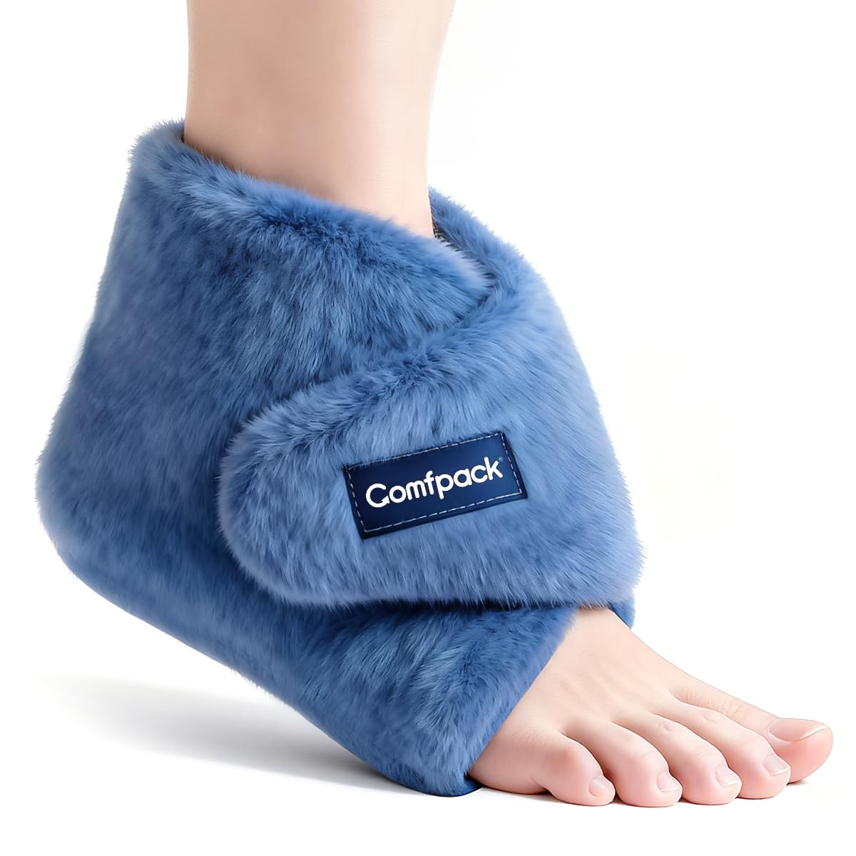 Coussin chauffant Comfpack pour cheville, soulagement rapide grâce à la chaleur au micro-ondes.