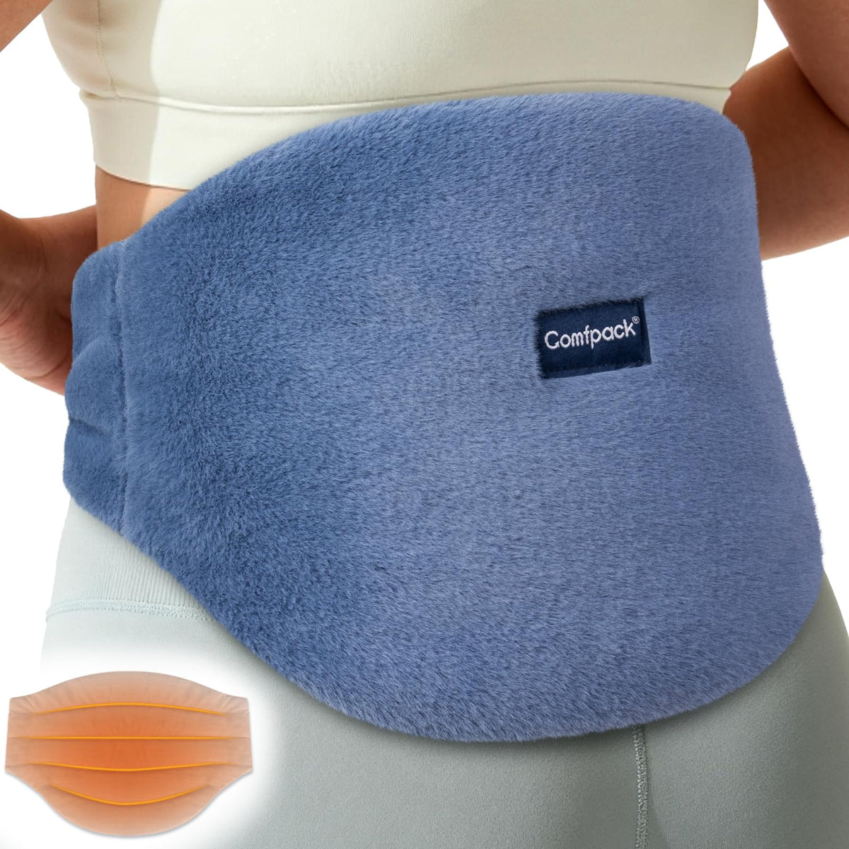 Coussin chauffant Comfpack dos segments, chaleur homogène pour le bas du dos.