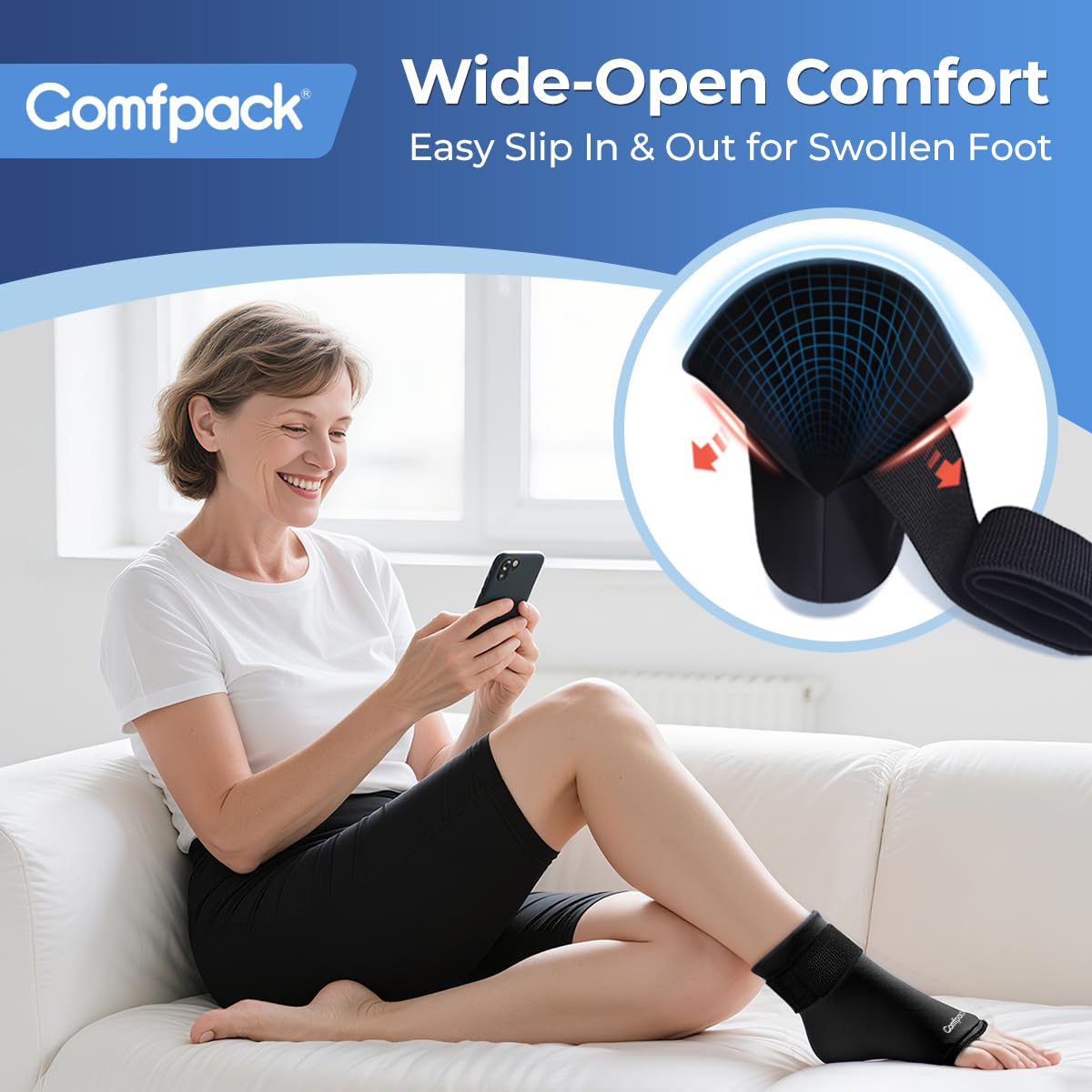 Comfpack coutures renforcées, durabilité en cas d’utilisation prolongée.