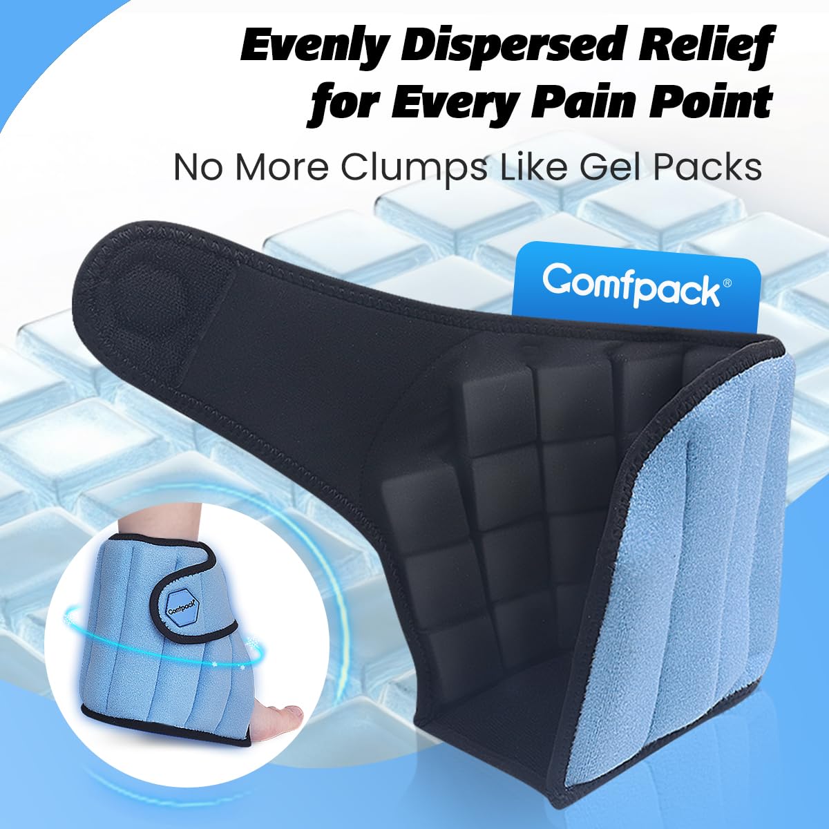 Comfpack Distribution Froid Homogène, refroidissement uniforme sur la cheville.