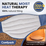 Dos chauffé au micro-ondes Comfpack, douceur et chaleur rapide.