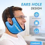 Comfpack douceur peluche-visage, contact confortable sans irritation.