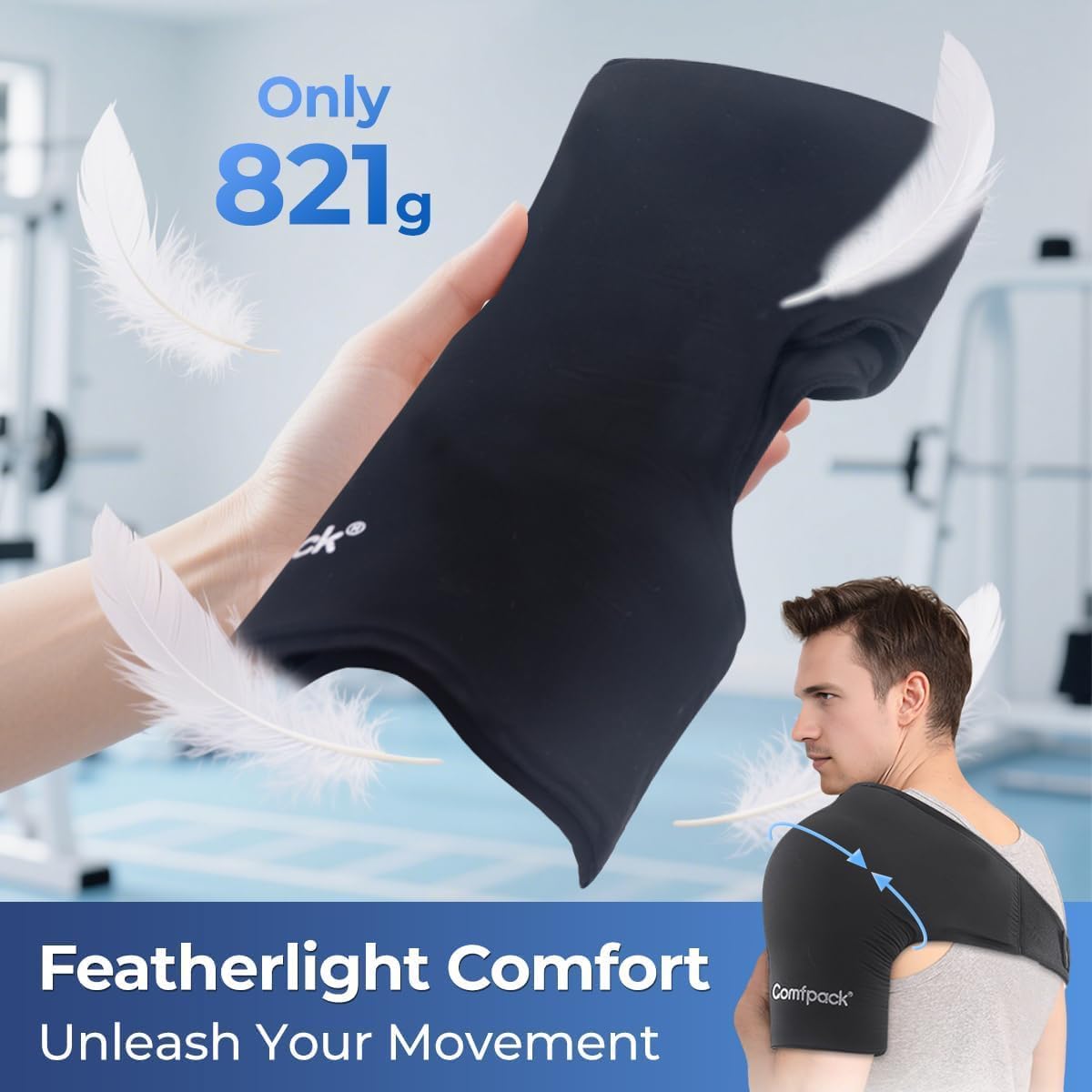 Comfpack épaule 360°, couverture complète pour une thérapie ciblée.