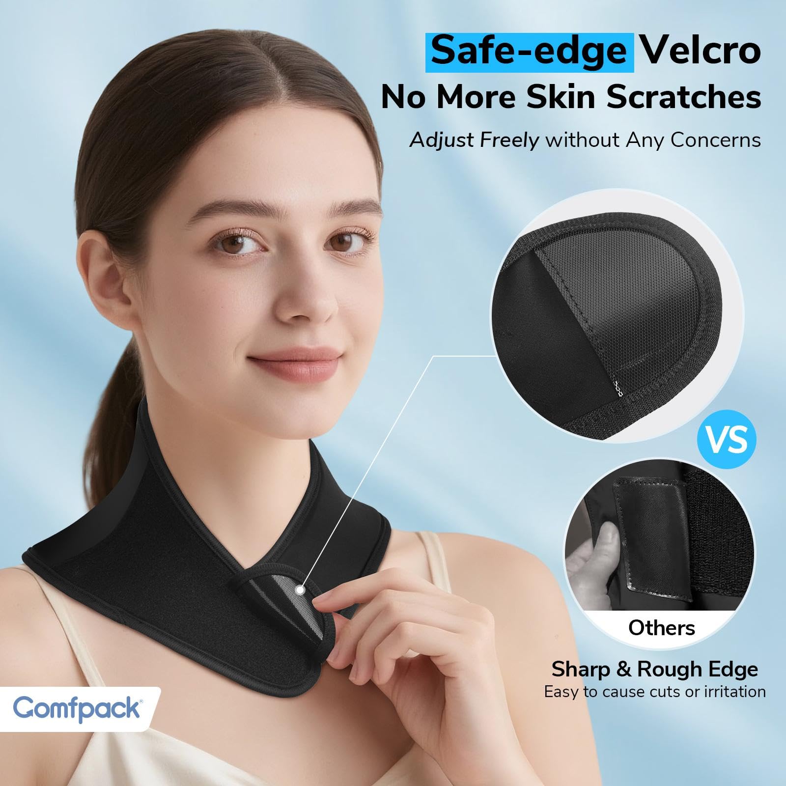 Fermeture Velcro sûre et ajustable sur le bandeau