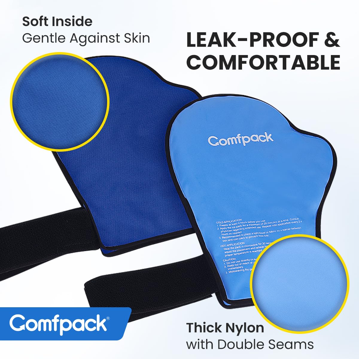Gants Comfpack glace mains, réduction inflammation et confort au quotidien.
