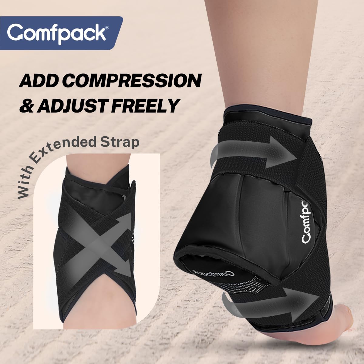 Comfpack gel flexible, reste froid longtemps pour une récupération pratique.