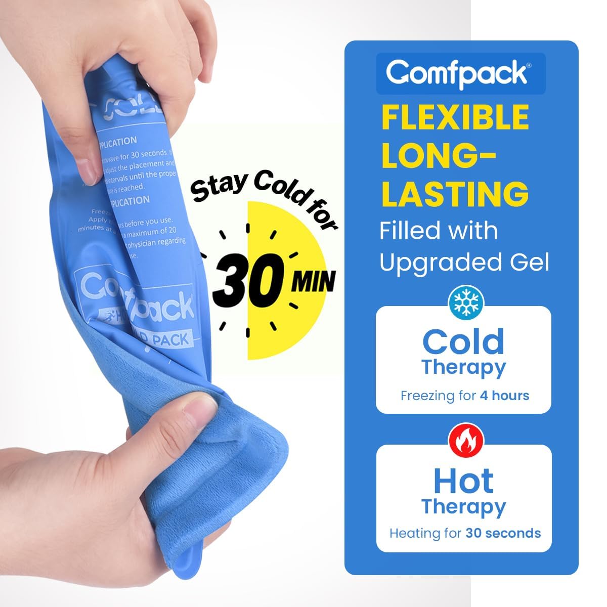 Comfpack gel glace detail-resistance montre une coque robuste et durable.