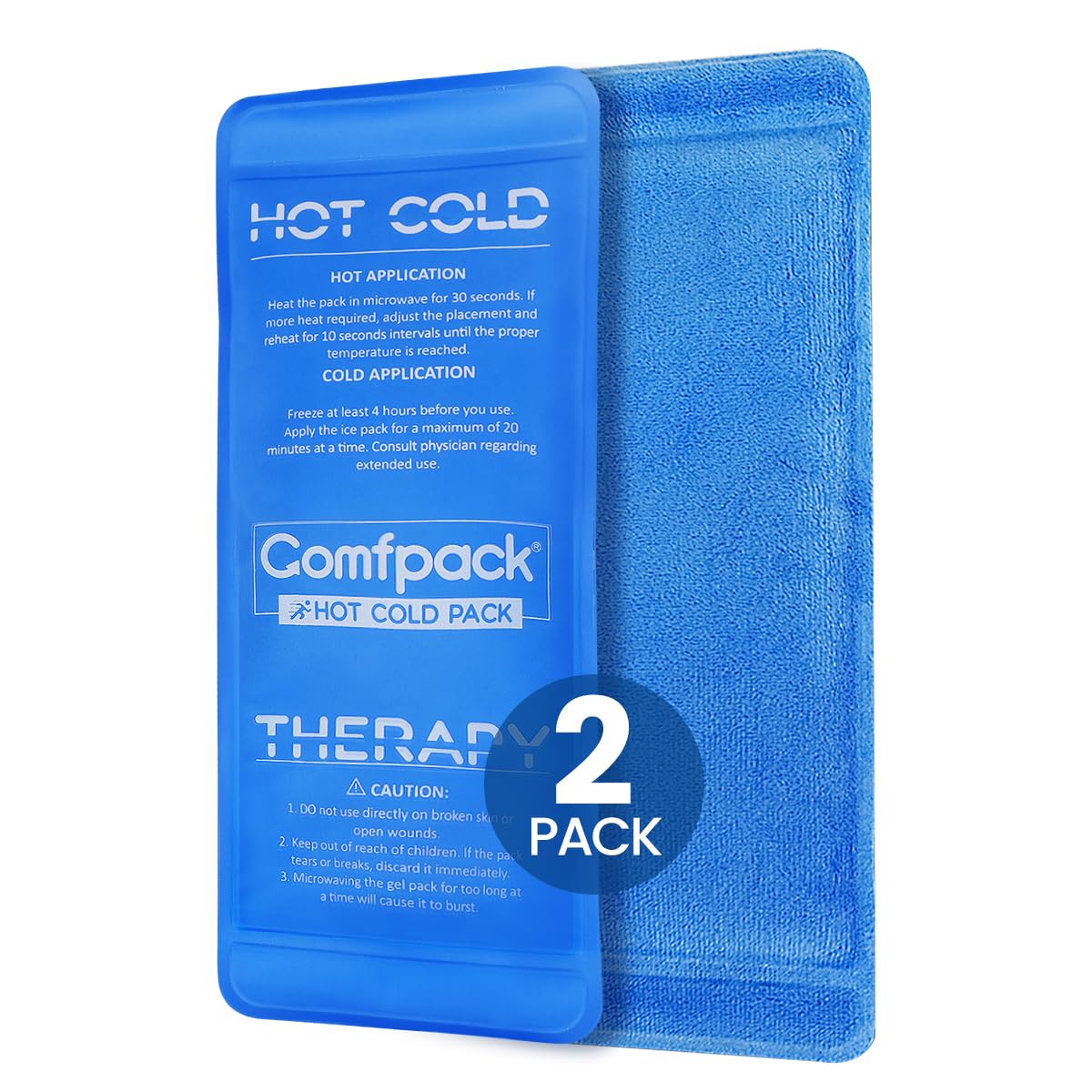 Comfpack gel glace emballage protège la peau et évite les fuites lors de l'application.