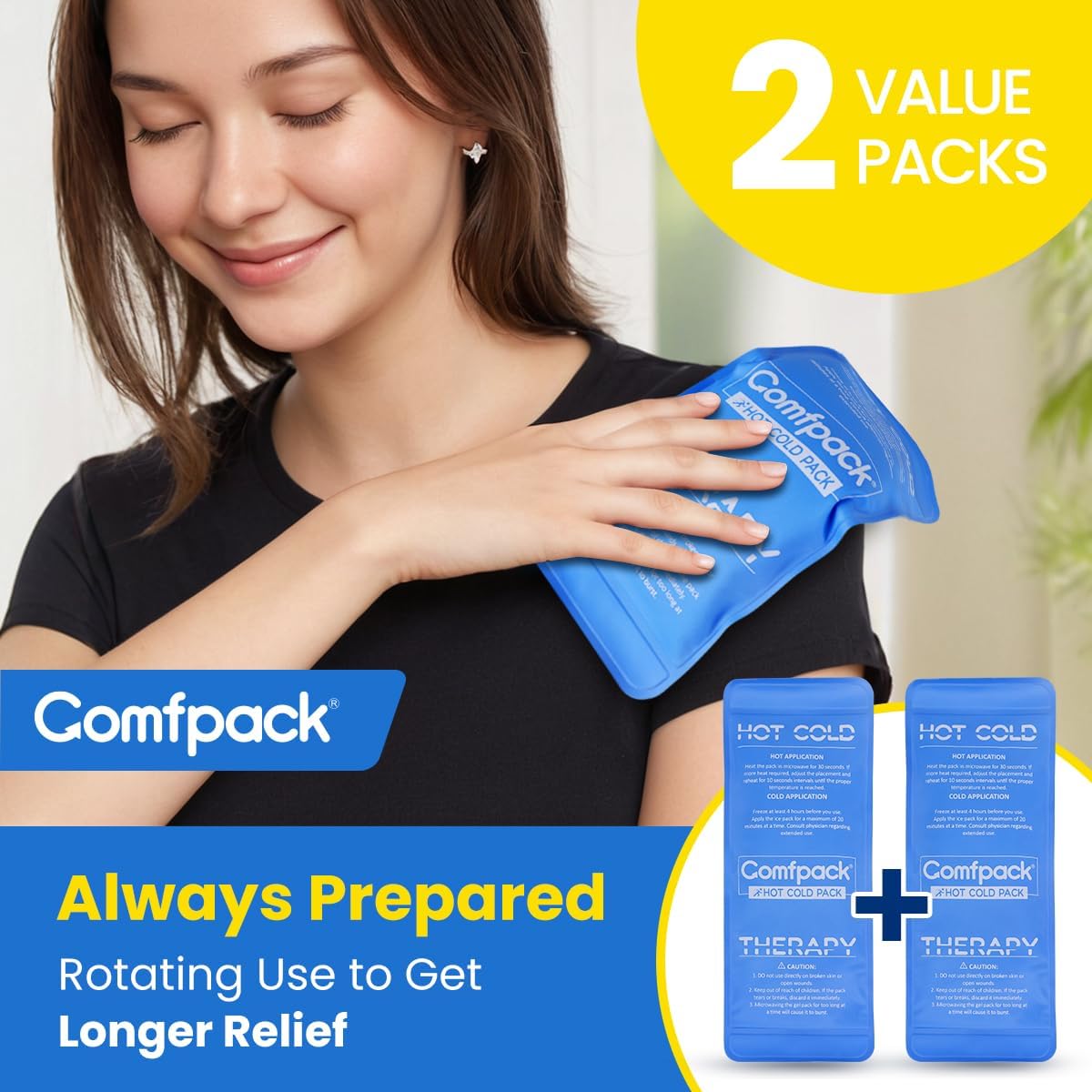 Comfpack gel glace rangement-pratique se range facilement dans le sac.