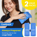 Comfpack gel glace rangement-pratique se range facilement dans le sac.