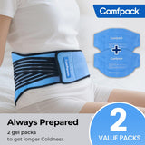 Comfpack: gel packs remplaçables pour des sessions prolongées.