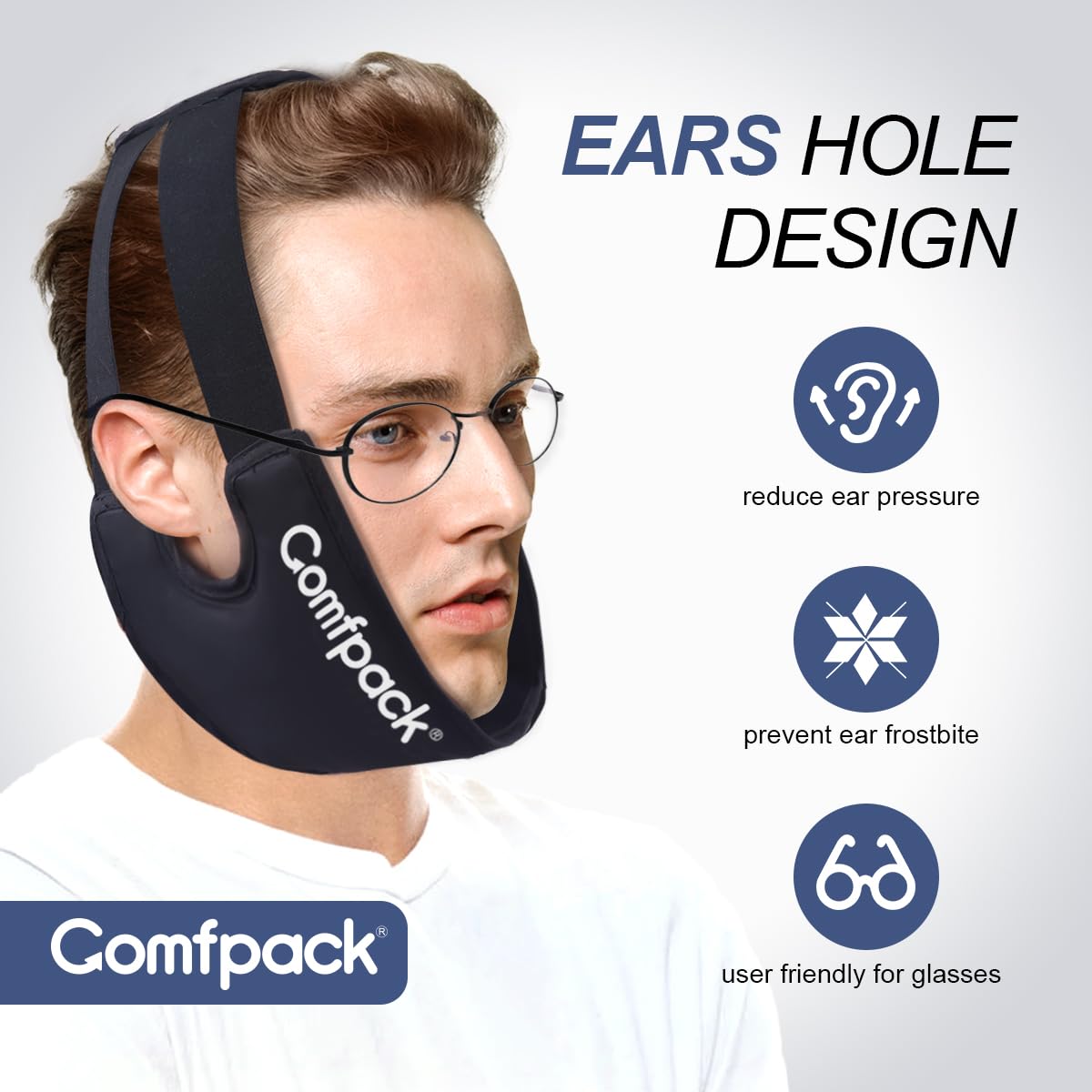 Comfpack gel-refroidissant-doux avec peluche intérieure offre douceur et confort.