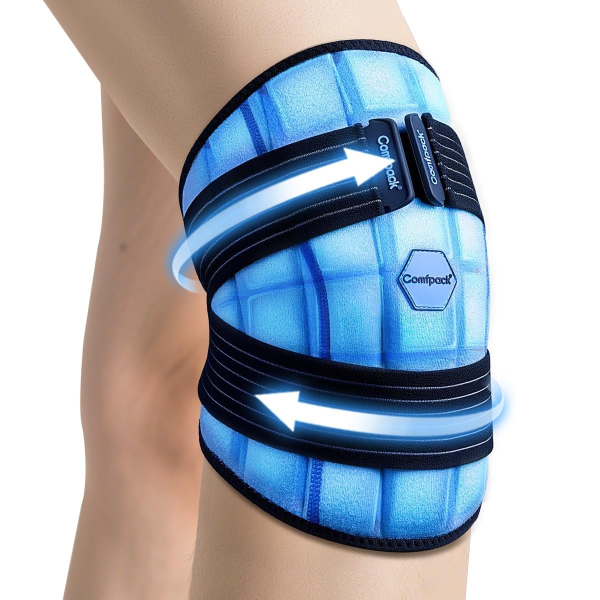 Comfpack Genou – bandeau-glace: maintien confortable pendant le froid.