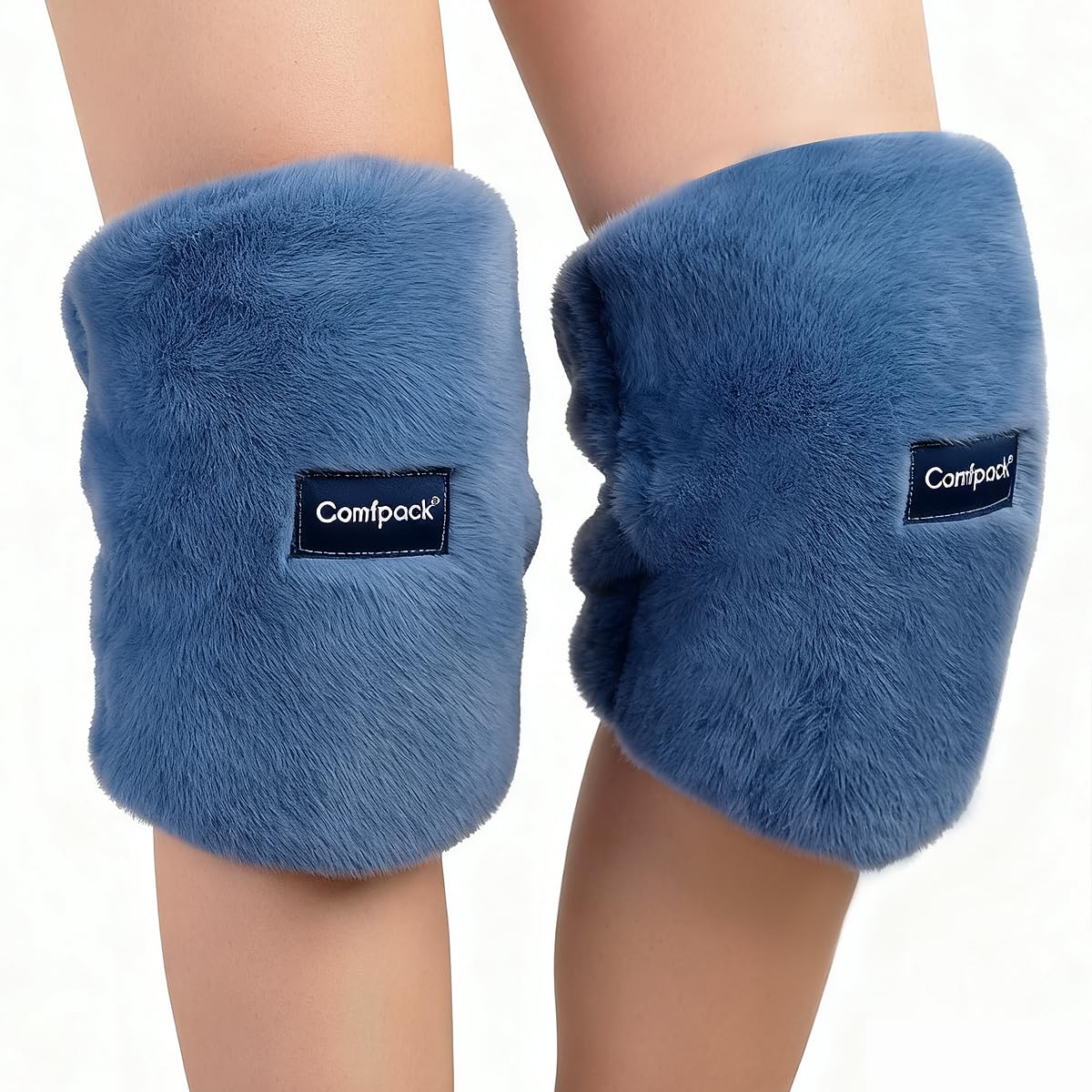 Genou chauffant Comfpack avant utilisation — chaleur réconfortante prête à l’emploi.
