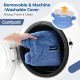 Genou chauffant Comfpack avec housse douce en peluche — douceur et chaleur durable.