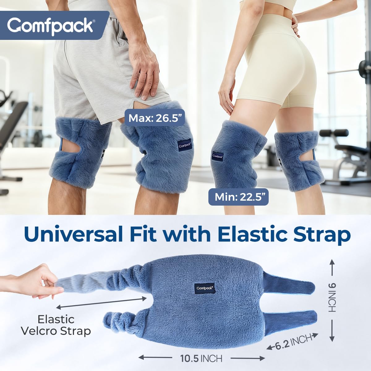 Genou chauffant Comfpack utilisation quotidienne — confort lors des soirées à domicile.