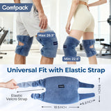 Genou chauffant Comfpack utilisation quotidienne — confort lors des soirées à domicile.