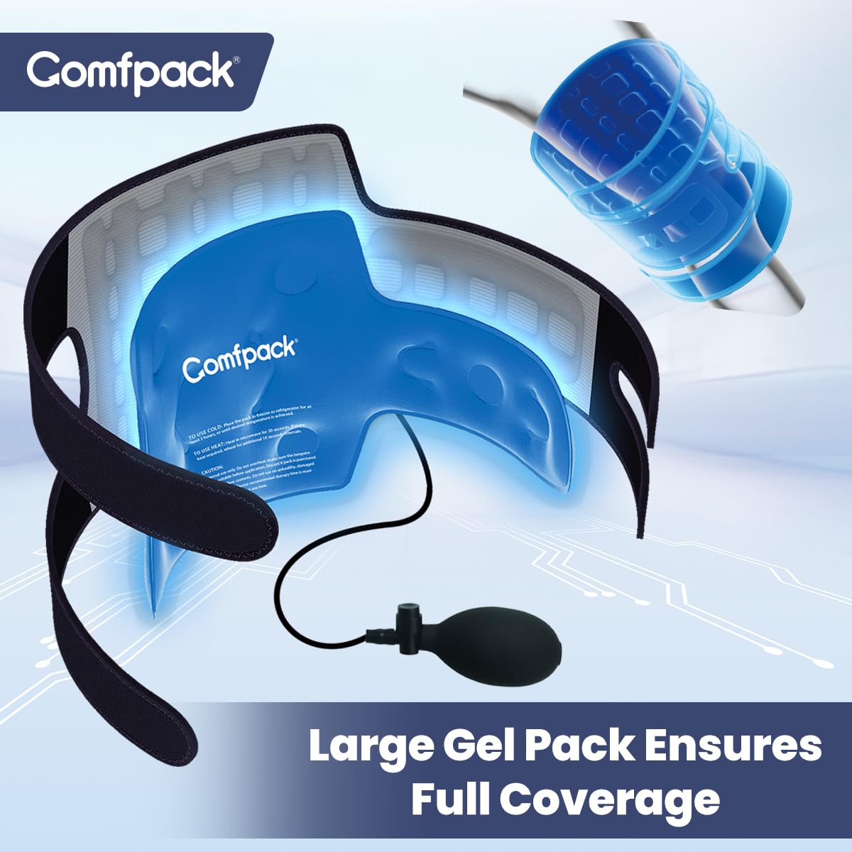 Gel amovible Comfpack, thérapie 360° autour du genou