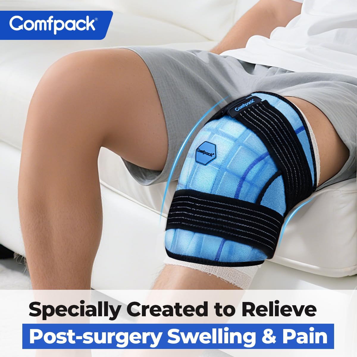 Comfpack Genou – répartition uniforme du froid: évite les points de pression.