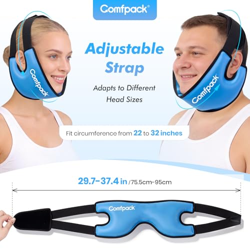 Comfpack grand format 34x13 cm, couvre tout le visage et la mâchoire.