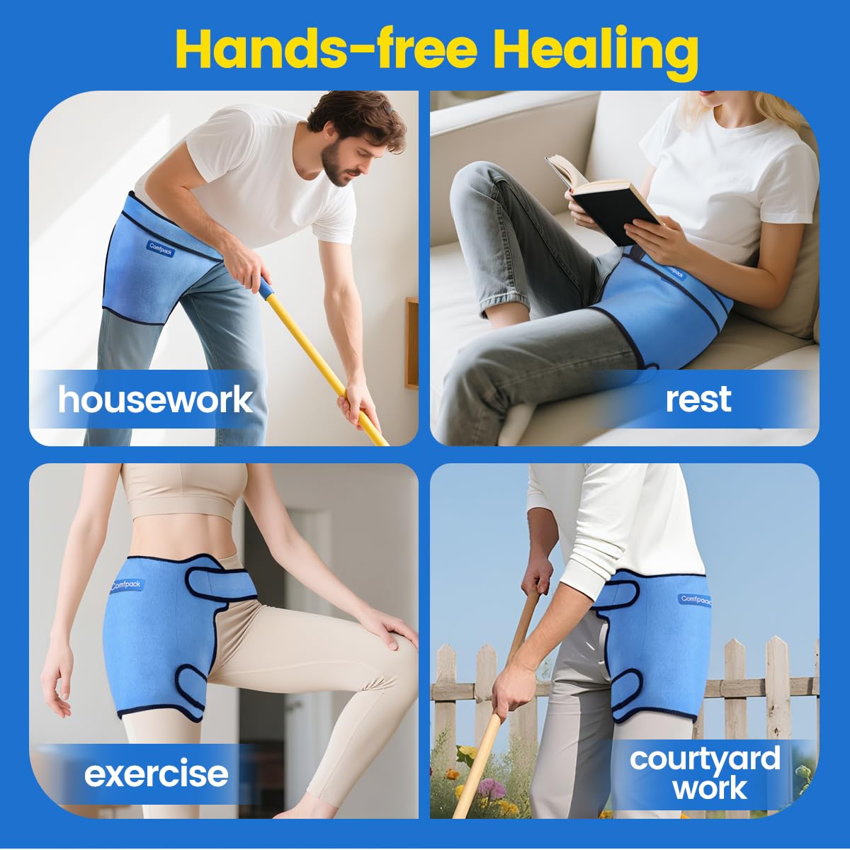 Comfpack Hanche, housse lavable et durable pour entretien facile.