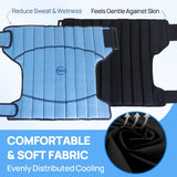 Comfpack enveloppant glacé pour hanche idéal pour activité et récupération.