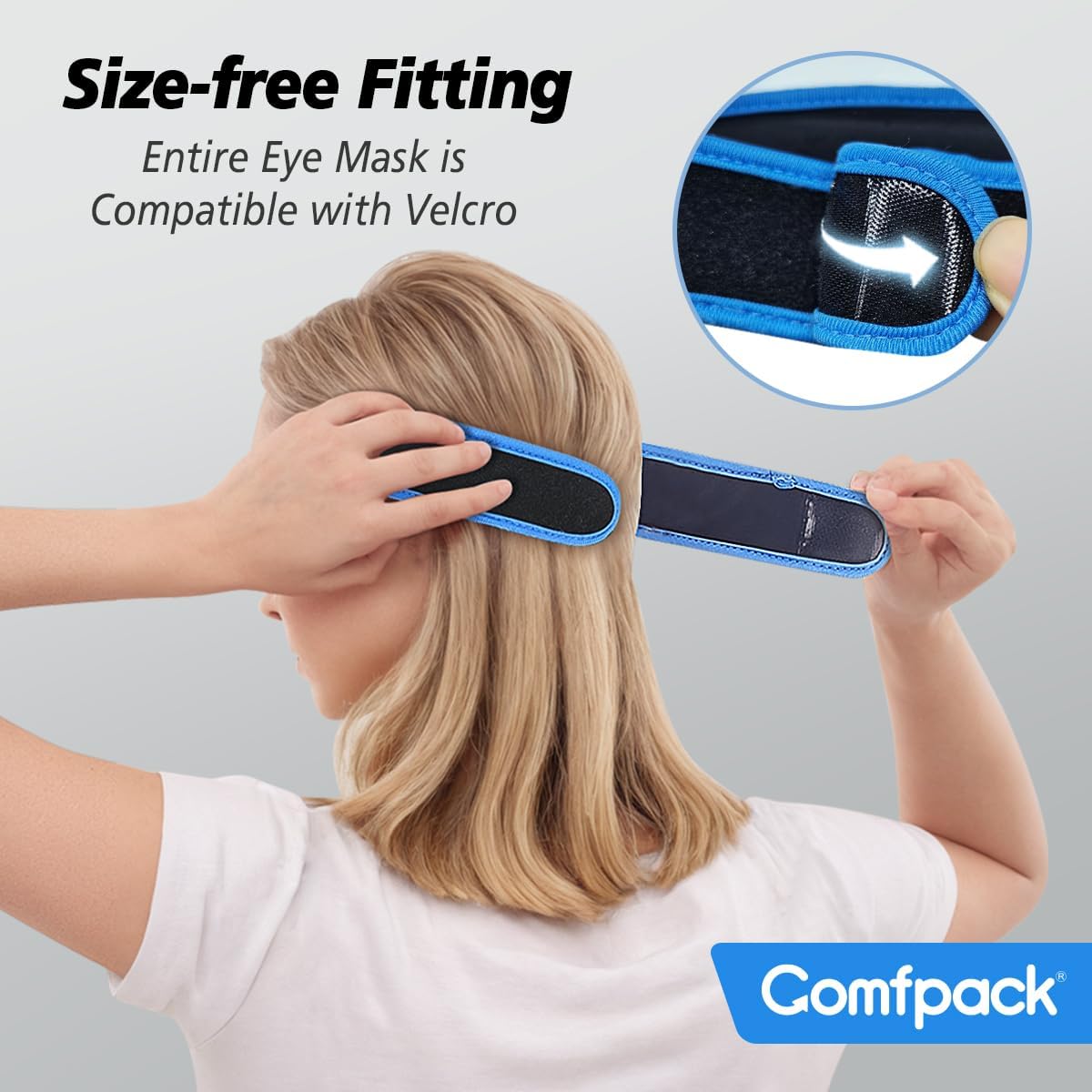 Comfpack masque oculaire blocage lumière 3 couches, pour un repos plus calme.
