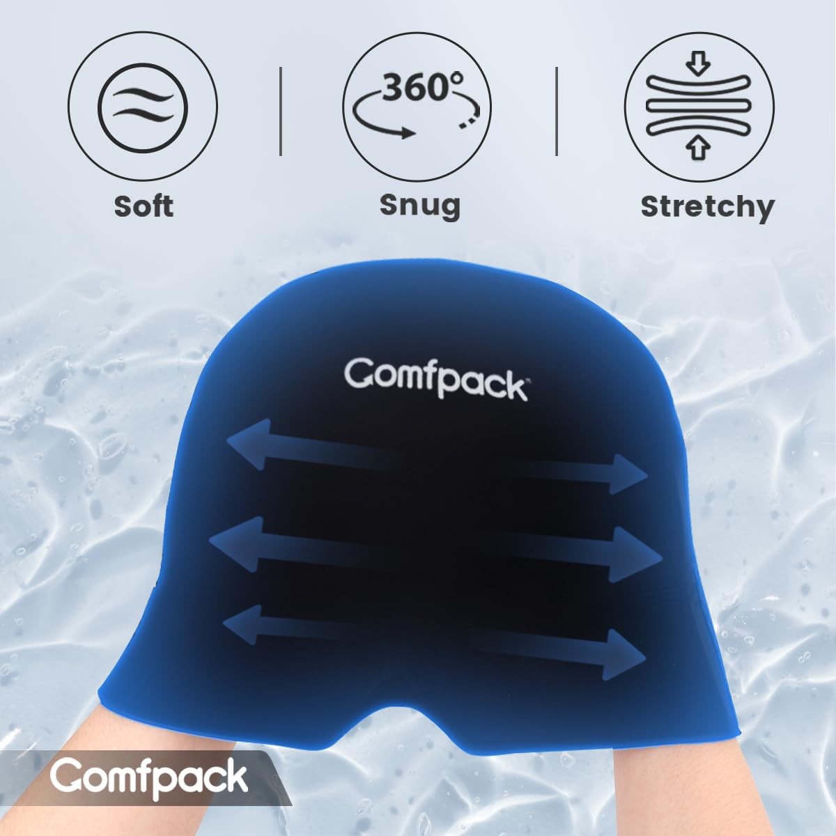 Comfpack Migraine Relief Cap étui de rangement inclus pour prolonger l’usage.