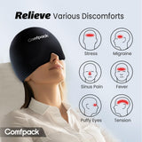 Comfpack Migraine Relief Cap servant de masque oculaire pour bloquer la lumière.