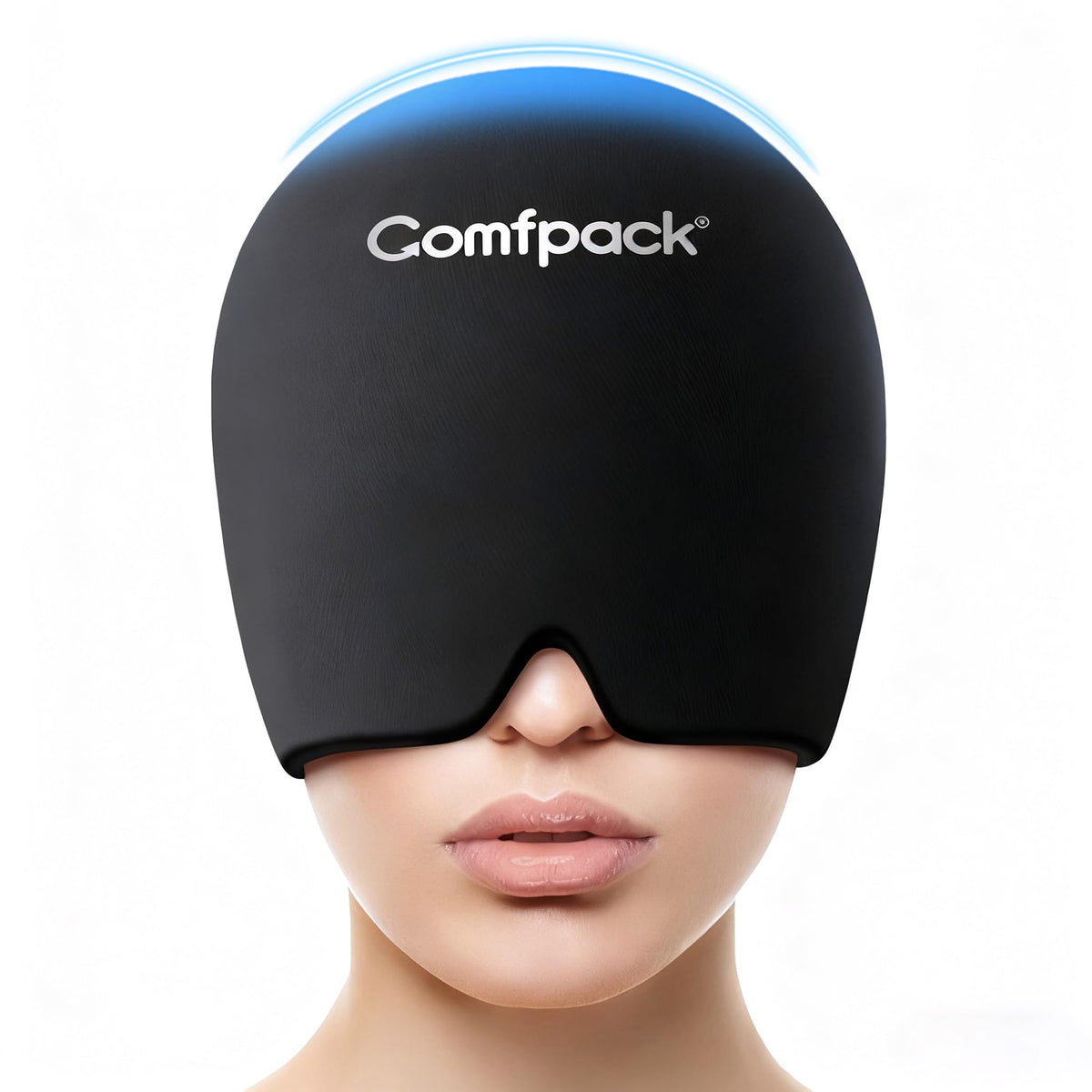 Comfpack Migraine Relief Cap vue frontale, confort immédiat lors des maux.