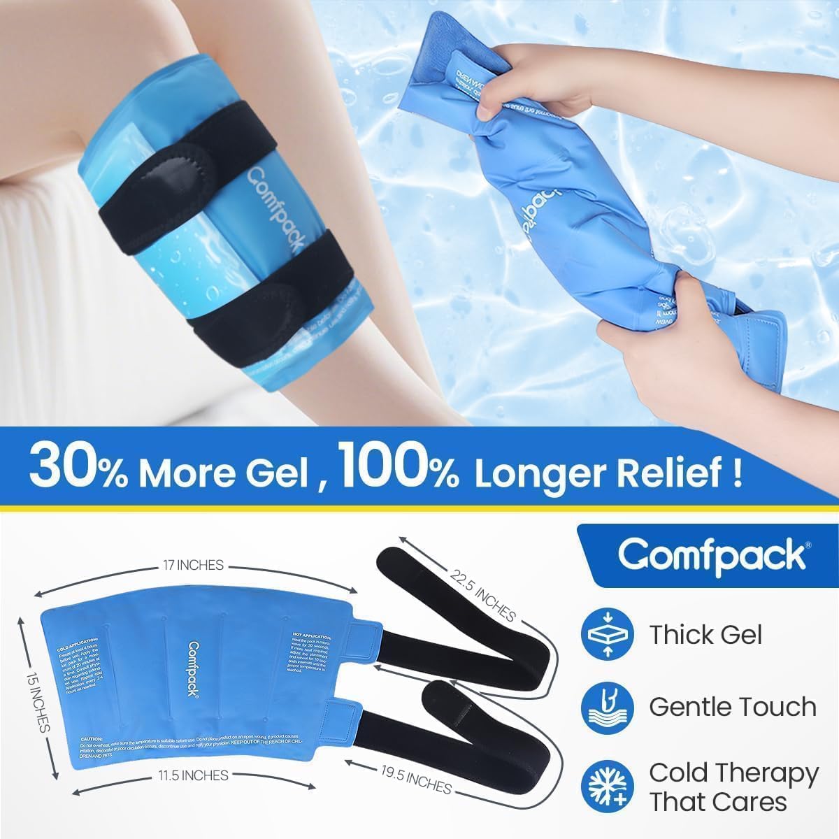 Comfpack nylon étanche et doublure douce protège la peau.