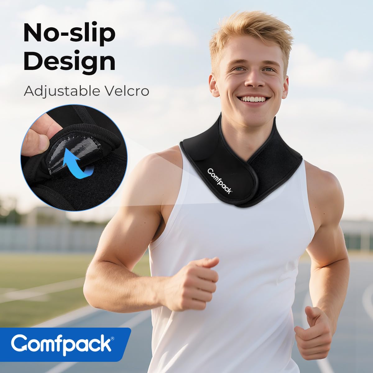 Comfpack Reglage Velcro, ajustement rapide et mains libres.
