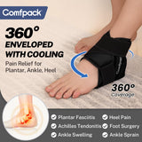 Comfpack relief localisé pied, utilisation mains libres et compression légère.