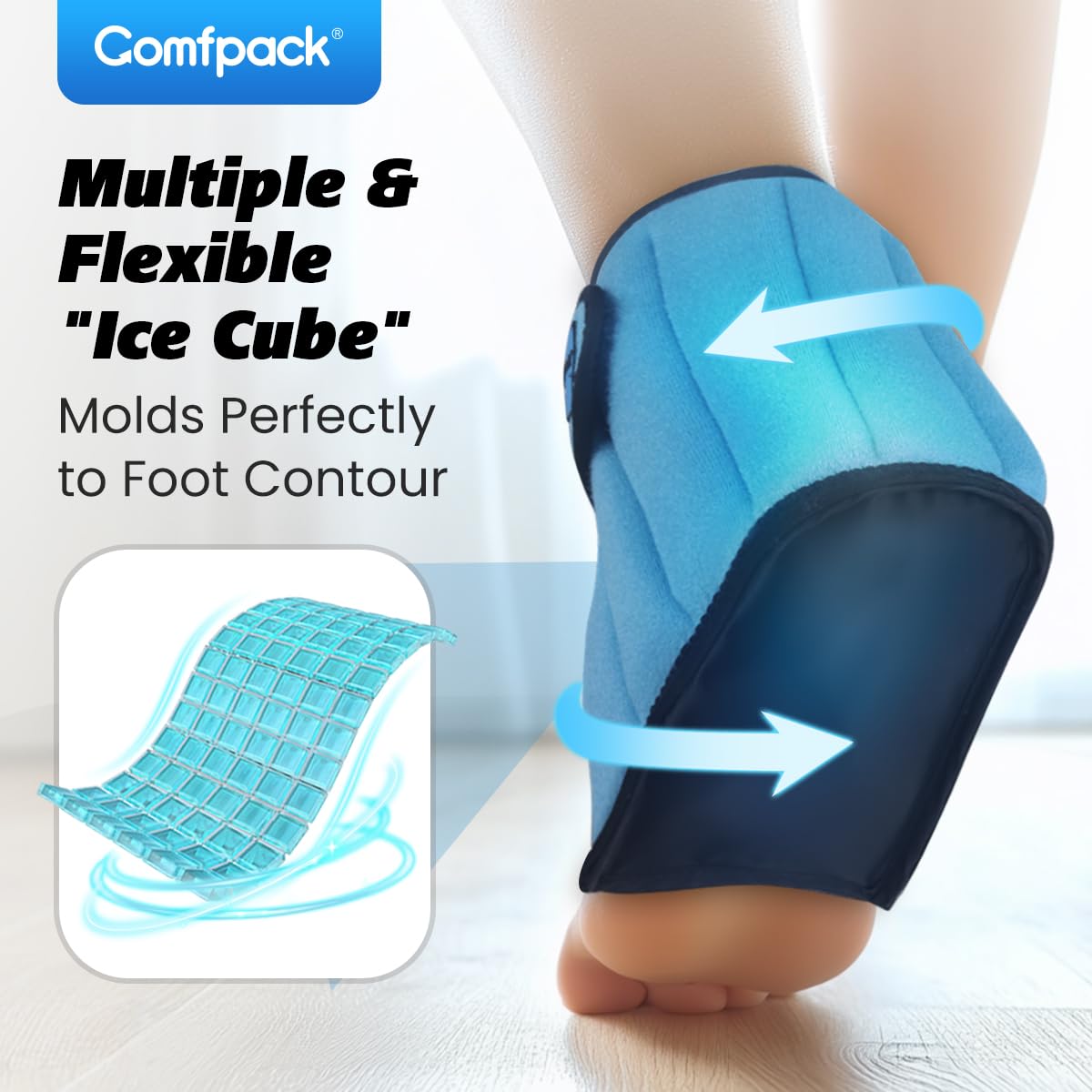 Comfpack Revêtement Doux Cheville, contact peau agréable et sans irritation.