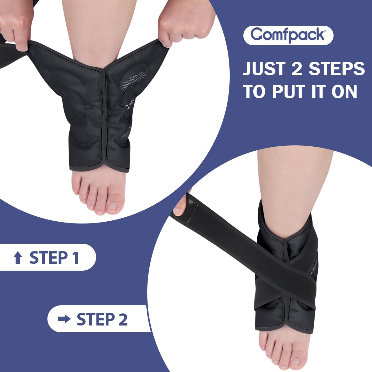 Sangle extensible Comfpack ajuste la compression autour de la cheville