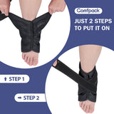 Sangle extensible Comfpack ajuste la compression autour de la cheville