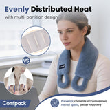 Comfpack texture-douceur: douceur agréable et chaleur réconfortante sur la peau.