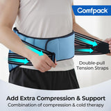 Comfpack thérapie glace compression continue: refroidissement uniforme sur la zone lombaire.