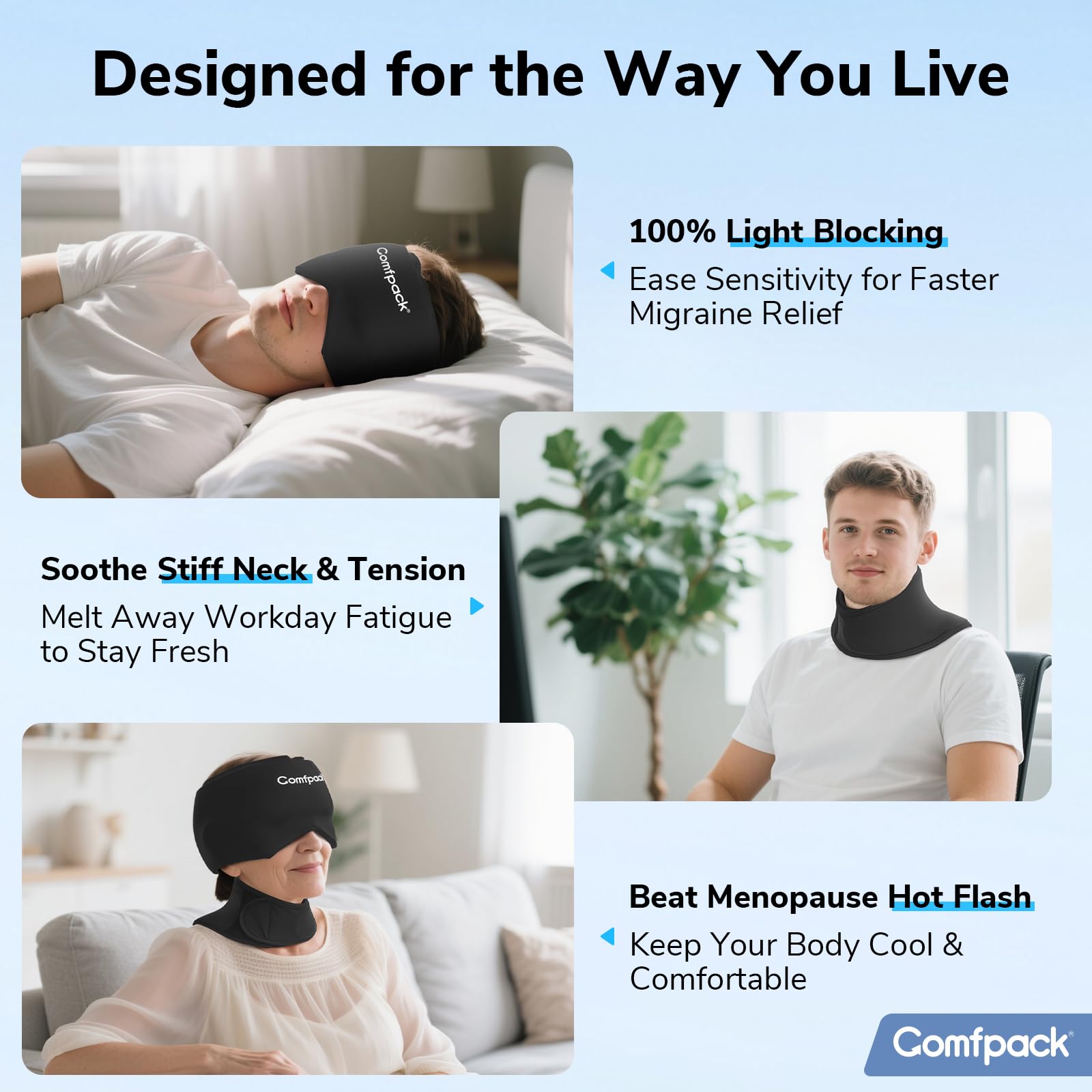 Tissu soie glace Comfpack, douceur hypoallergénique