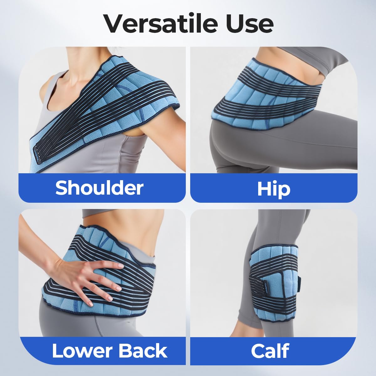 Comfpack usage quotidien dos glace: pratique et facile à porter toute la journée.