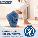 Utilisation pratique sur canapé pour chaleur relaxante pendant les activités quotidiennes.