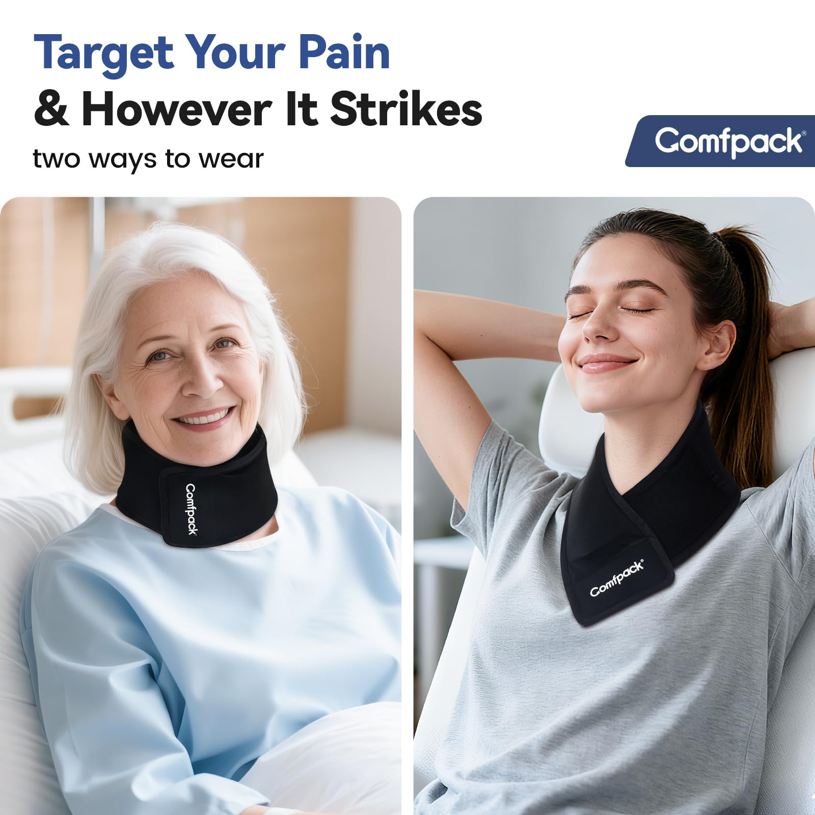 Comfpack utilisation chaud/froid polyvalente pour détente et récupération.