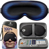 Le masque ComfyNap DeepSpace fermé, obscurité totale et confort paisible.