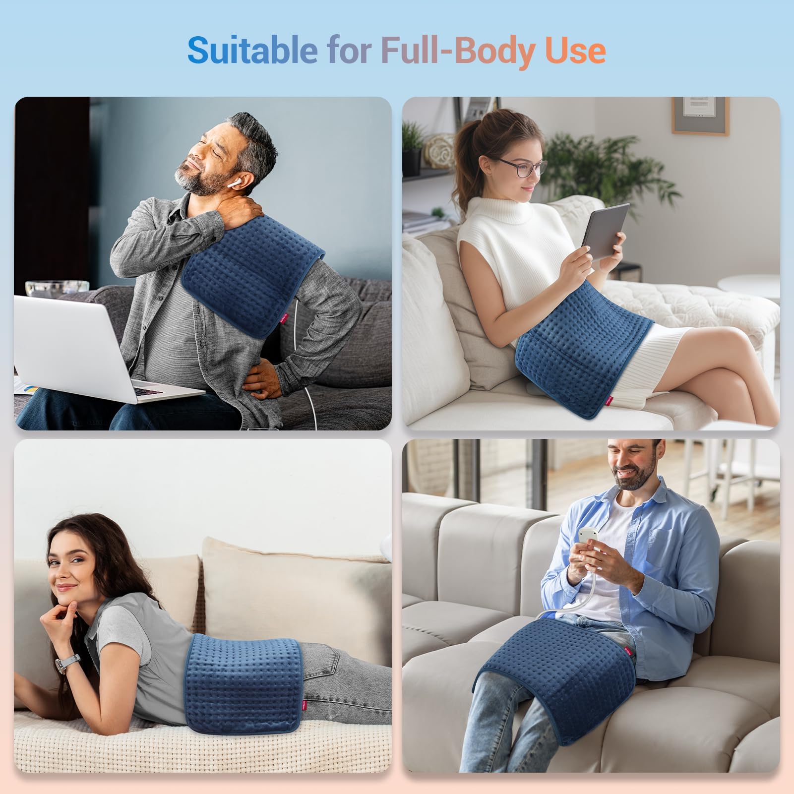 Trois niveaux de chaleur personnalisables avec le coussin Comfytemp.