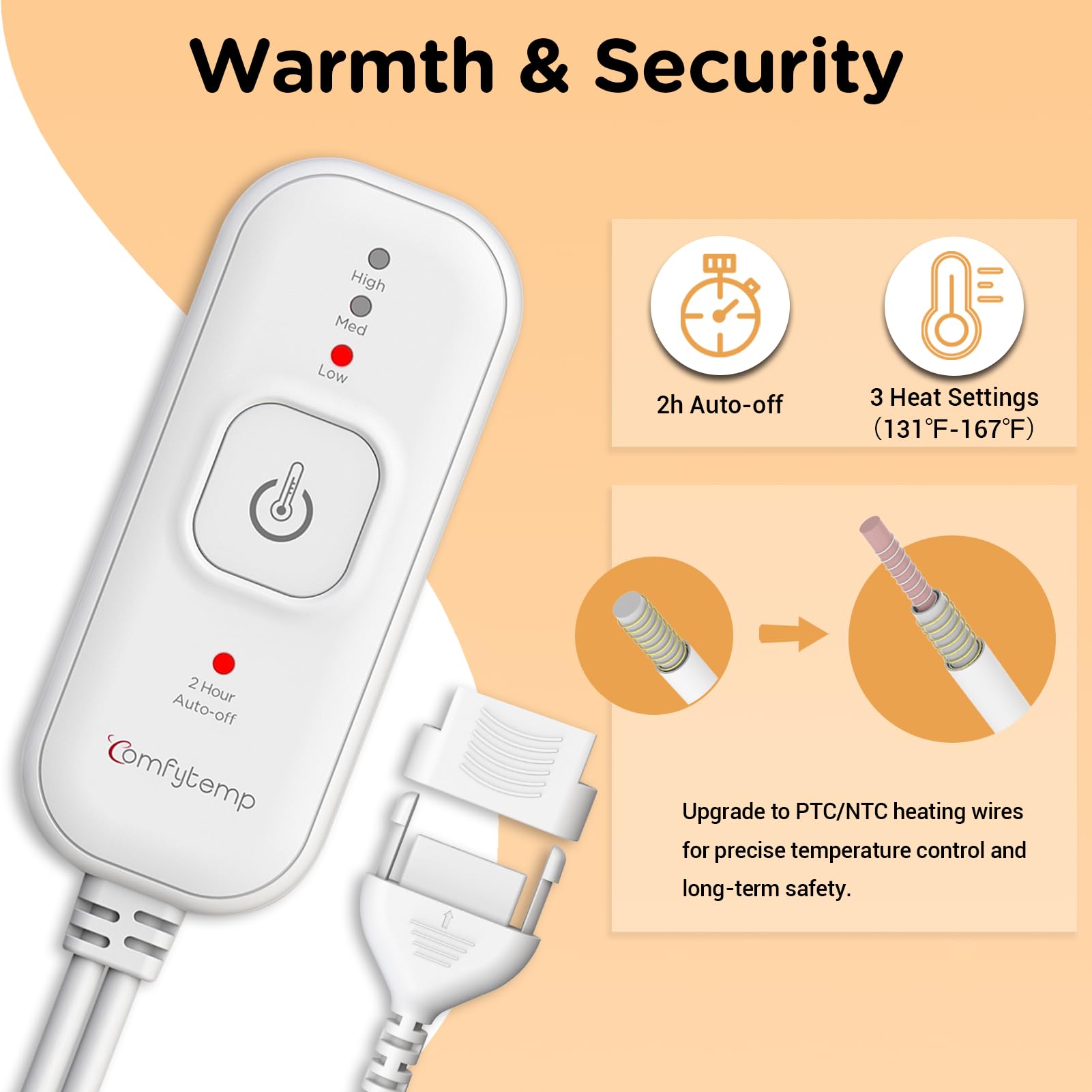 Comfytemp arret auto 2h assure securite et economie d energie.