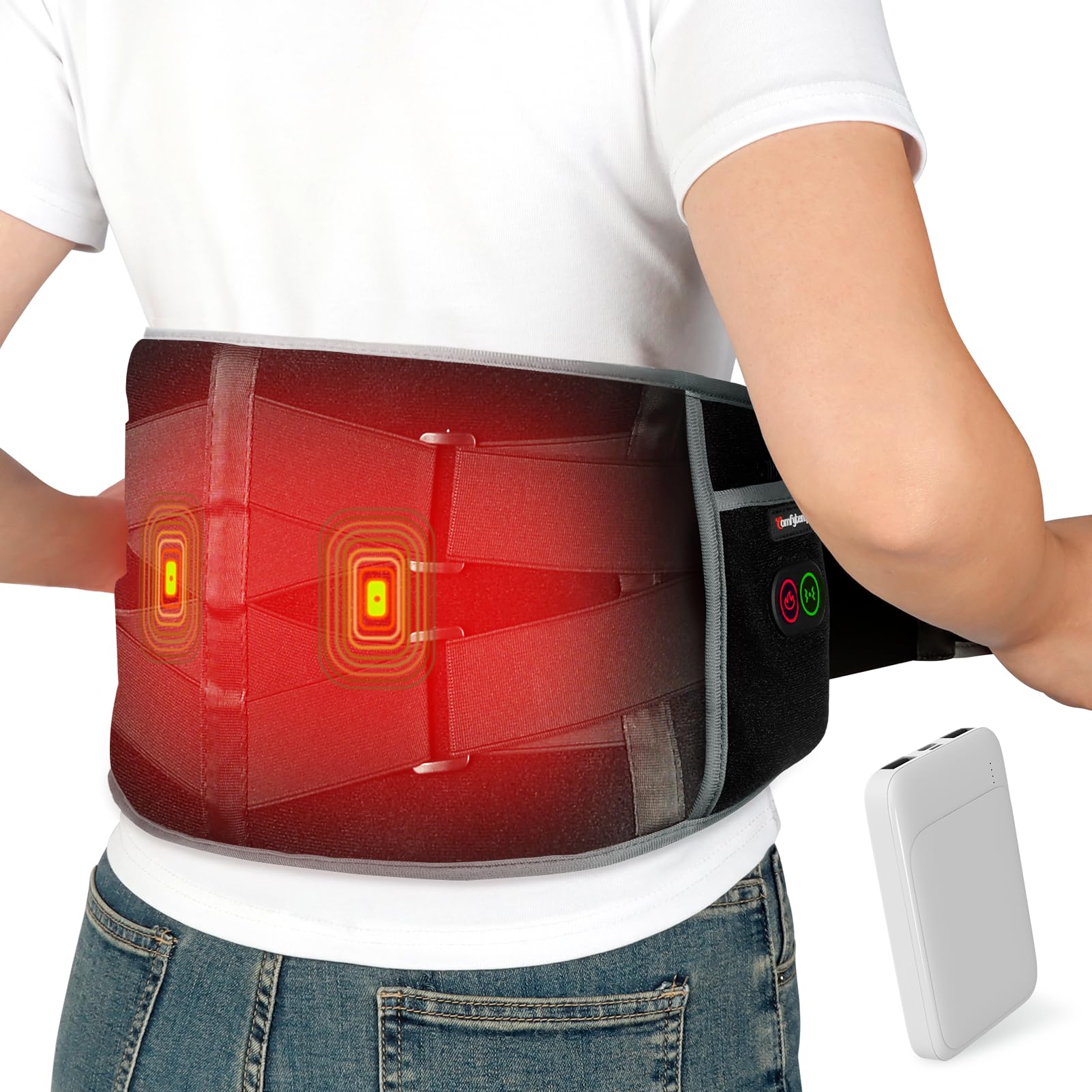 Comfytemp bande chauffante sans fil pour dos, liberté d’utilisation