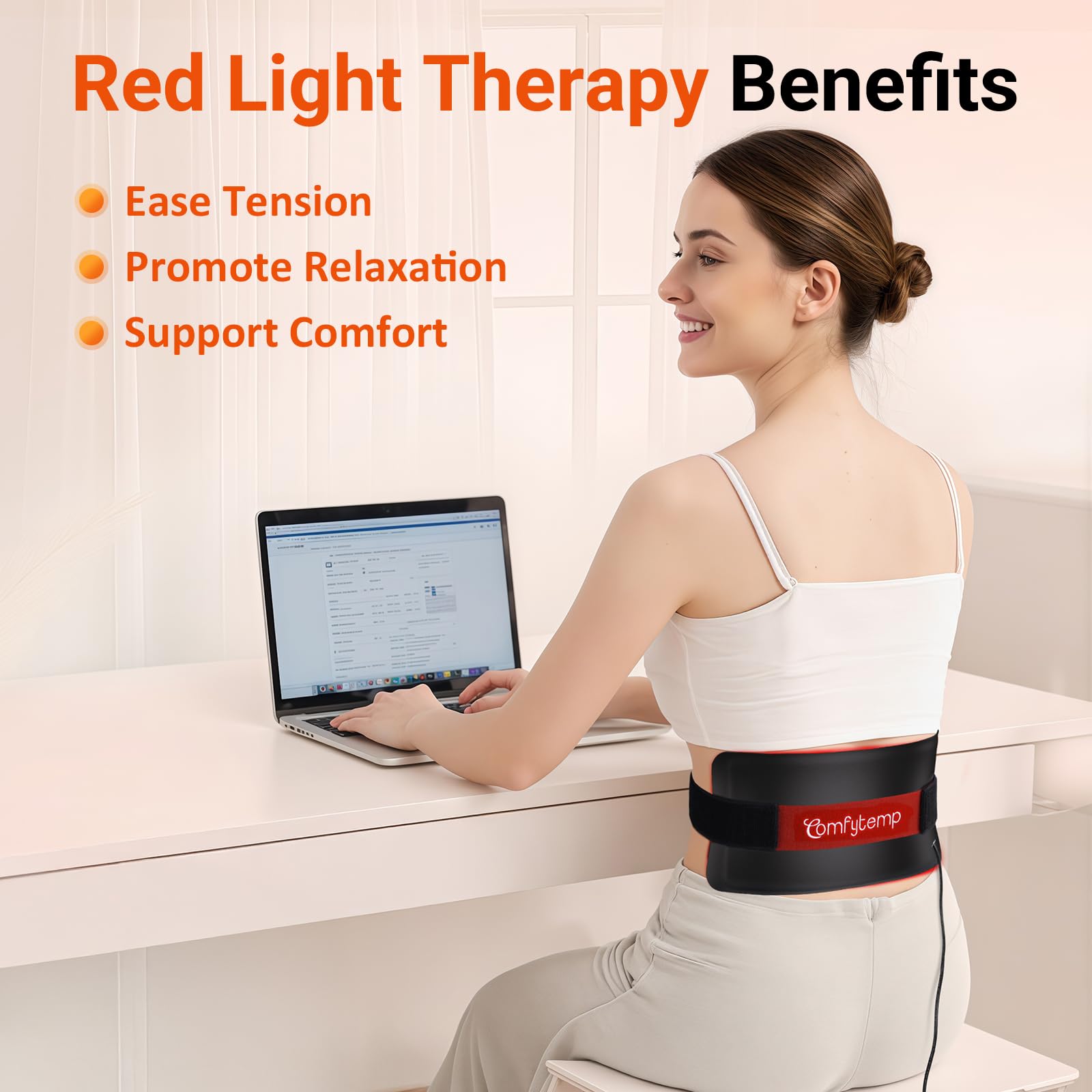 Comfytemp sur le ventre pour soutien relaxant après l’activité.