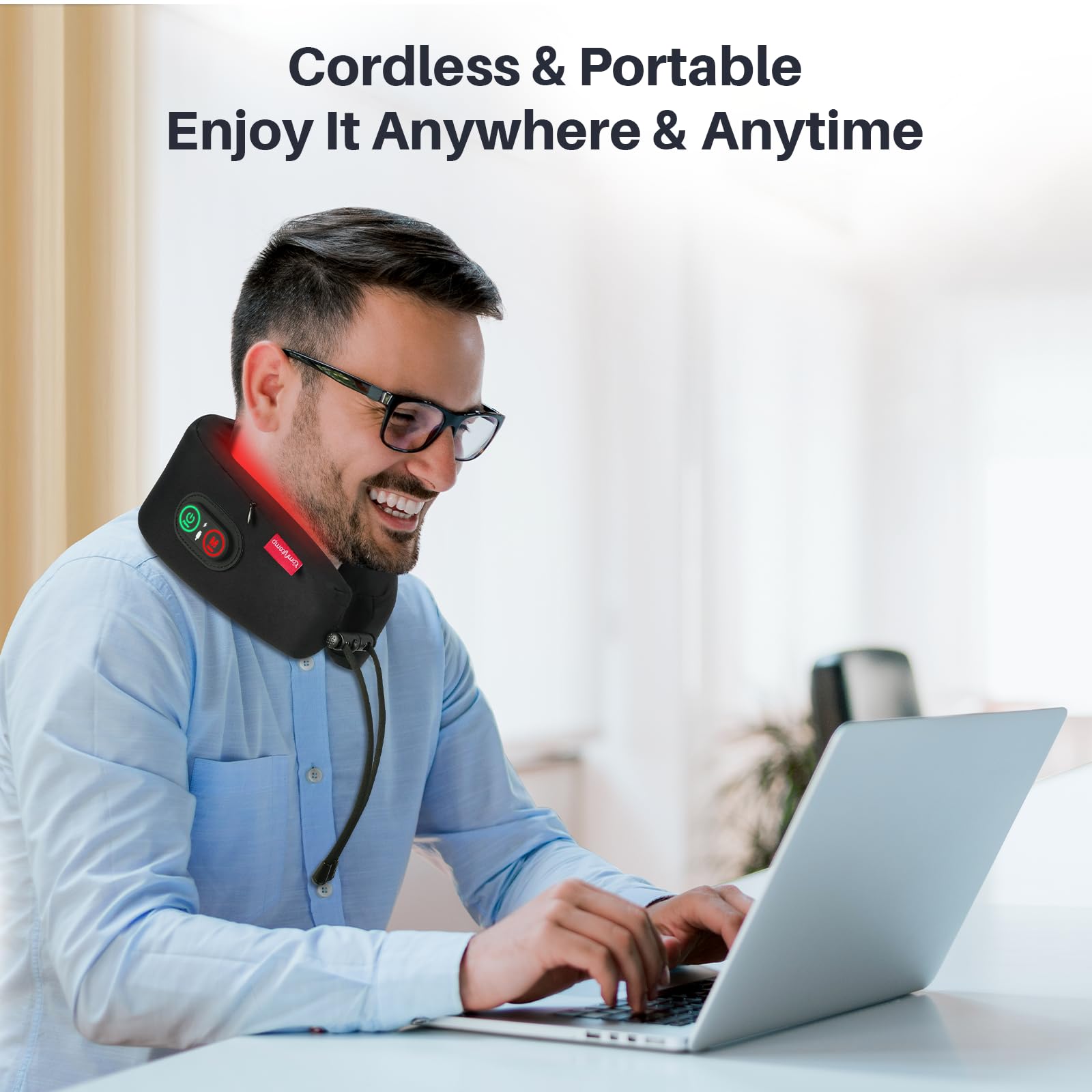 Bandeau Comfytemp avec lumière infrarouge 850 nm pour une détente potentielle.